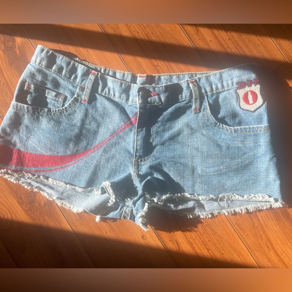 COCA COLA TRADEMARK DENIM SHORTS